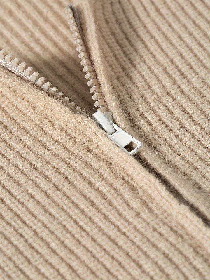 Herren-Strickjacke mit Rippmuster