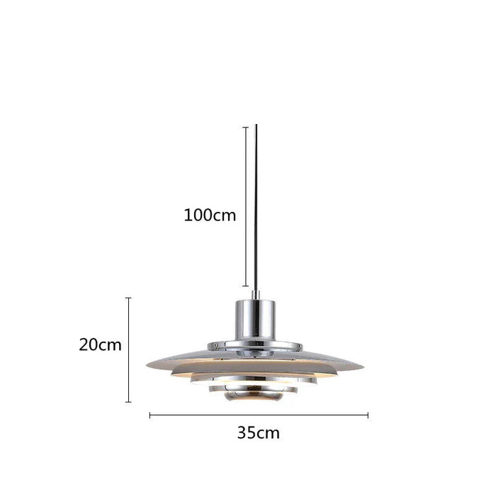 Retro Pendelleuchte aus Aluminium – Mehrlagige LED-Leuchte