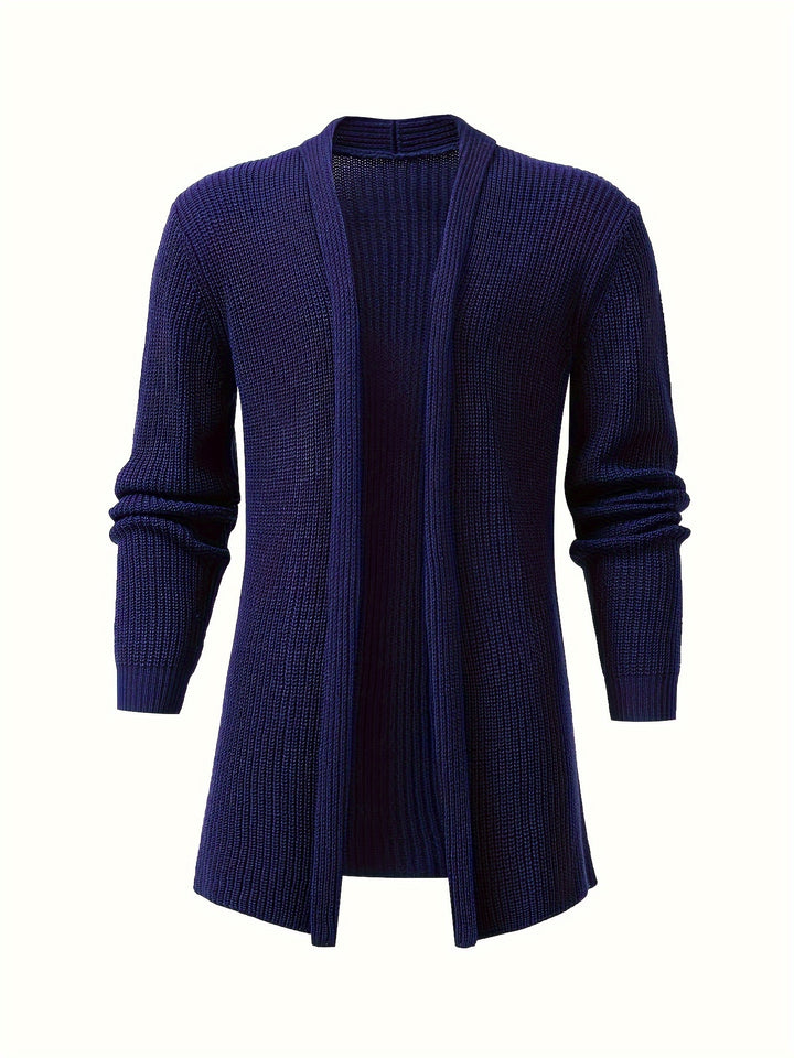 Herren langer Strickcardigan