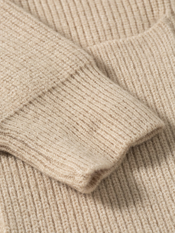 Herren-Strickjacke mit Rippmuster
