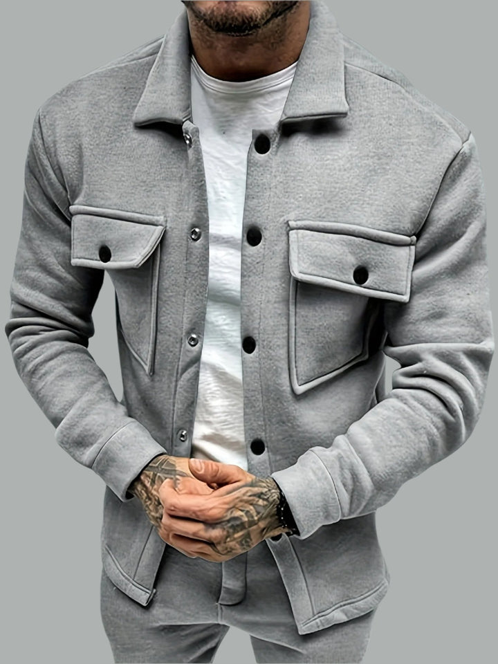 Stilvolles Herren-Fleecehemd mit Taschen
