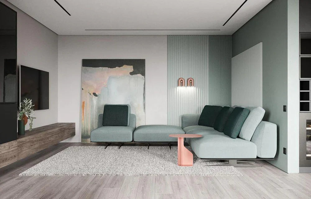 Moderne LED-Wandleuchte in Bogenform