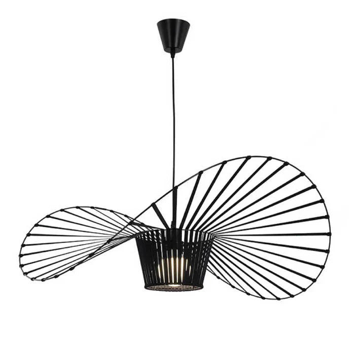 Moderne Pendelleuchte mit skulpturaler Spiralform