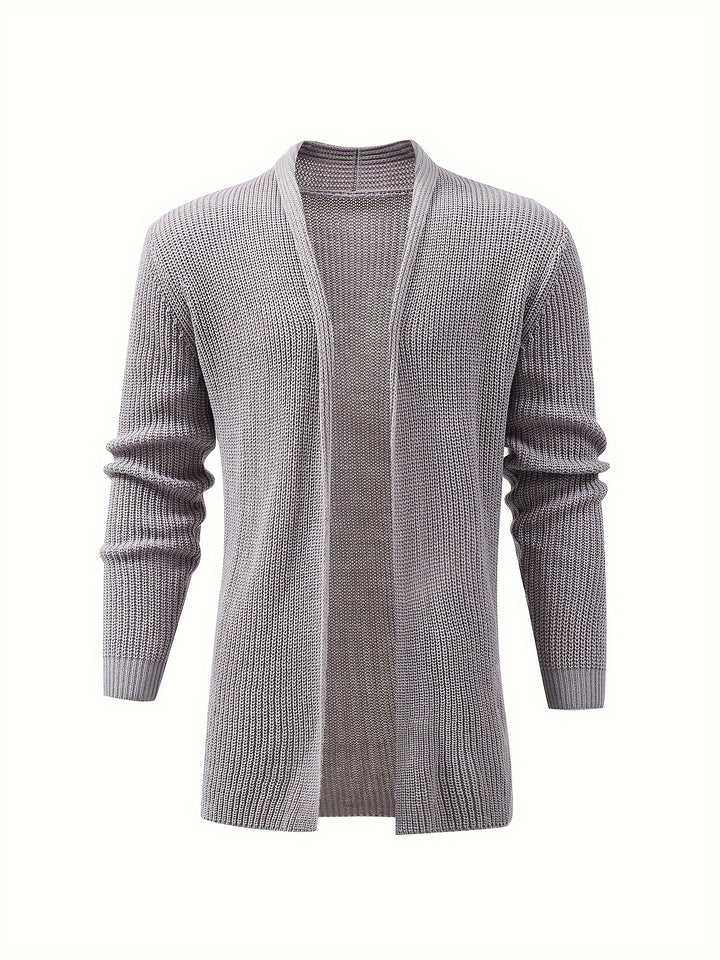 Herren langer Strickcardigan