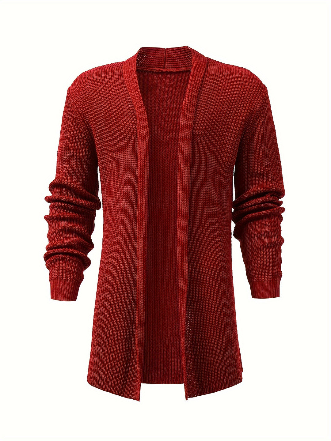 Herren langer Strickcardigan