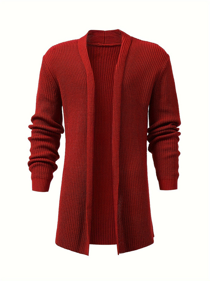 Herren langer Strickcardigan