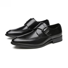 Elegante Herren-Schuhe aus Kunstleder mit Schnalle