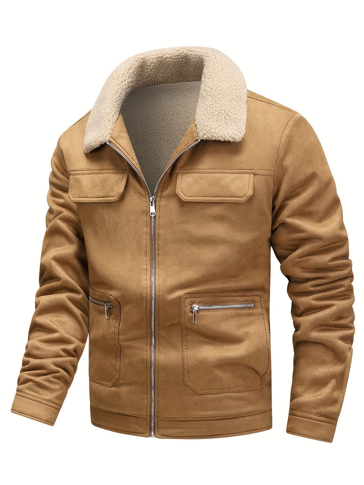 Herrenjacke mit Kragen und Futter