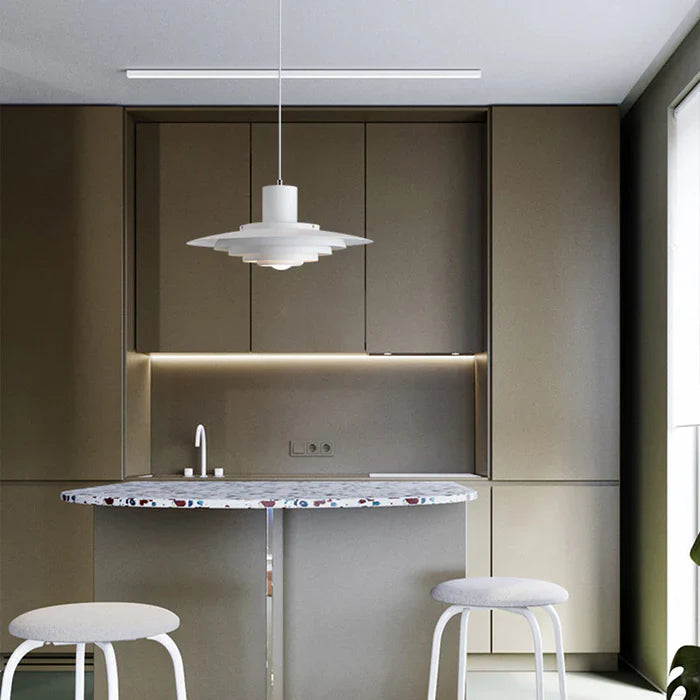 Retro Pendelleuchte aus Aluminium – Mehrlagige LED-Leuchte
