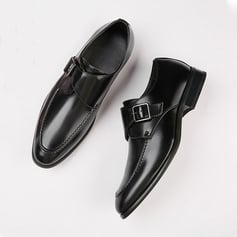 Elegante Herren-Schuhe aus Kunstleder mit Schnalle