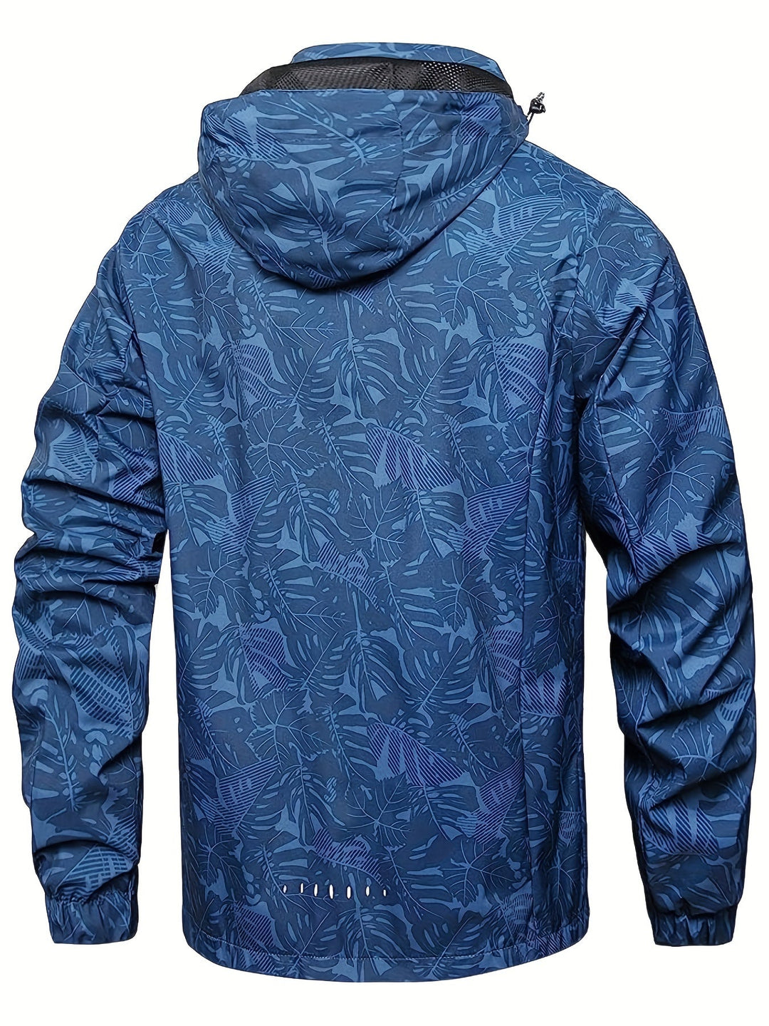 Herren Übergangsjacke wasserdicht mit Kapuze und Blättermuster