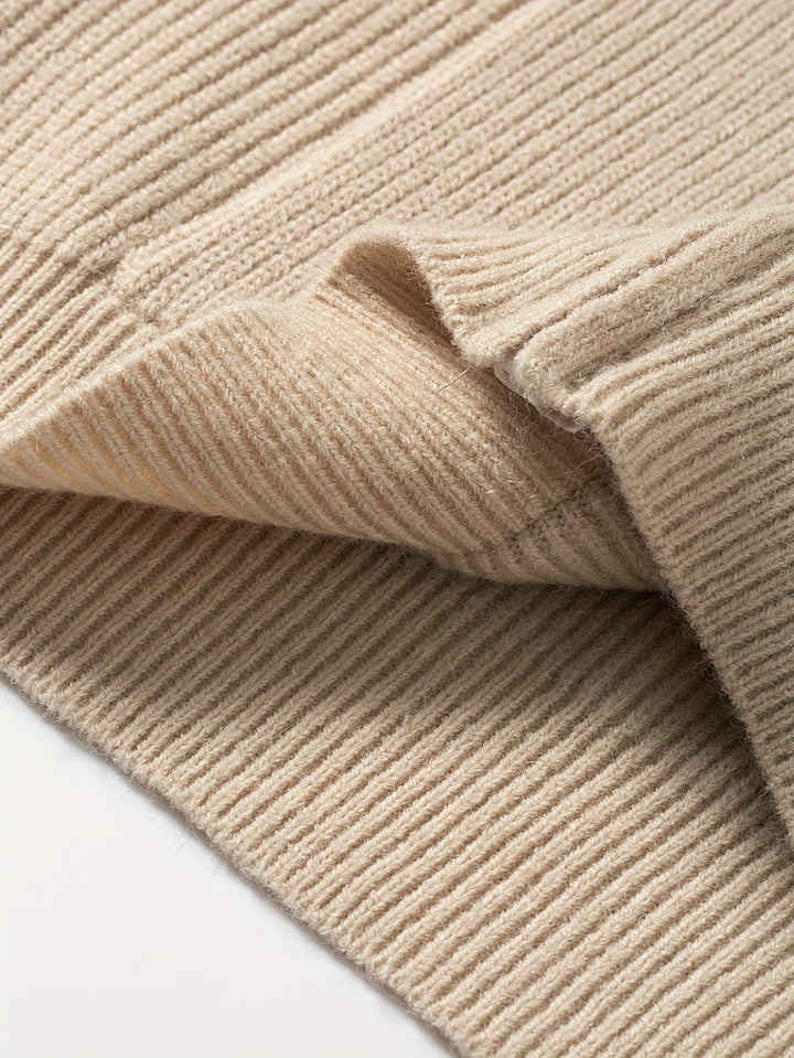 Herren-Strickjacke mit Rippmuster