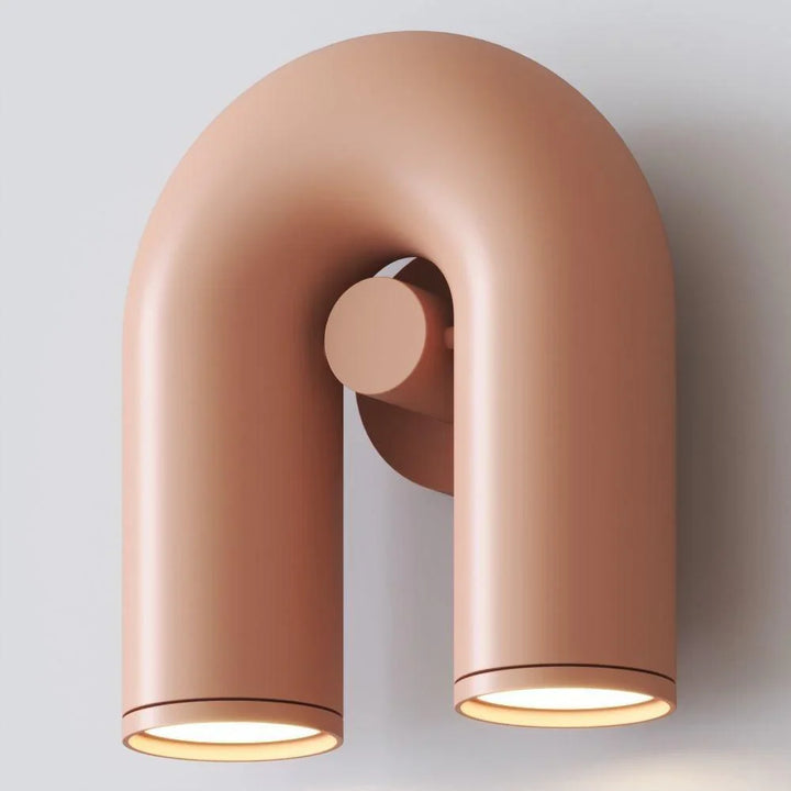 Moderne LED-Wandleuchte in Bogenform