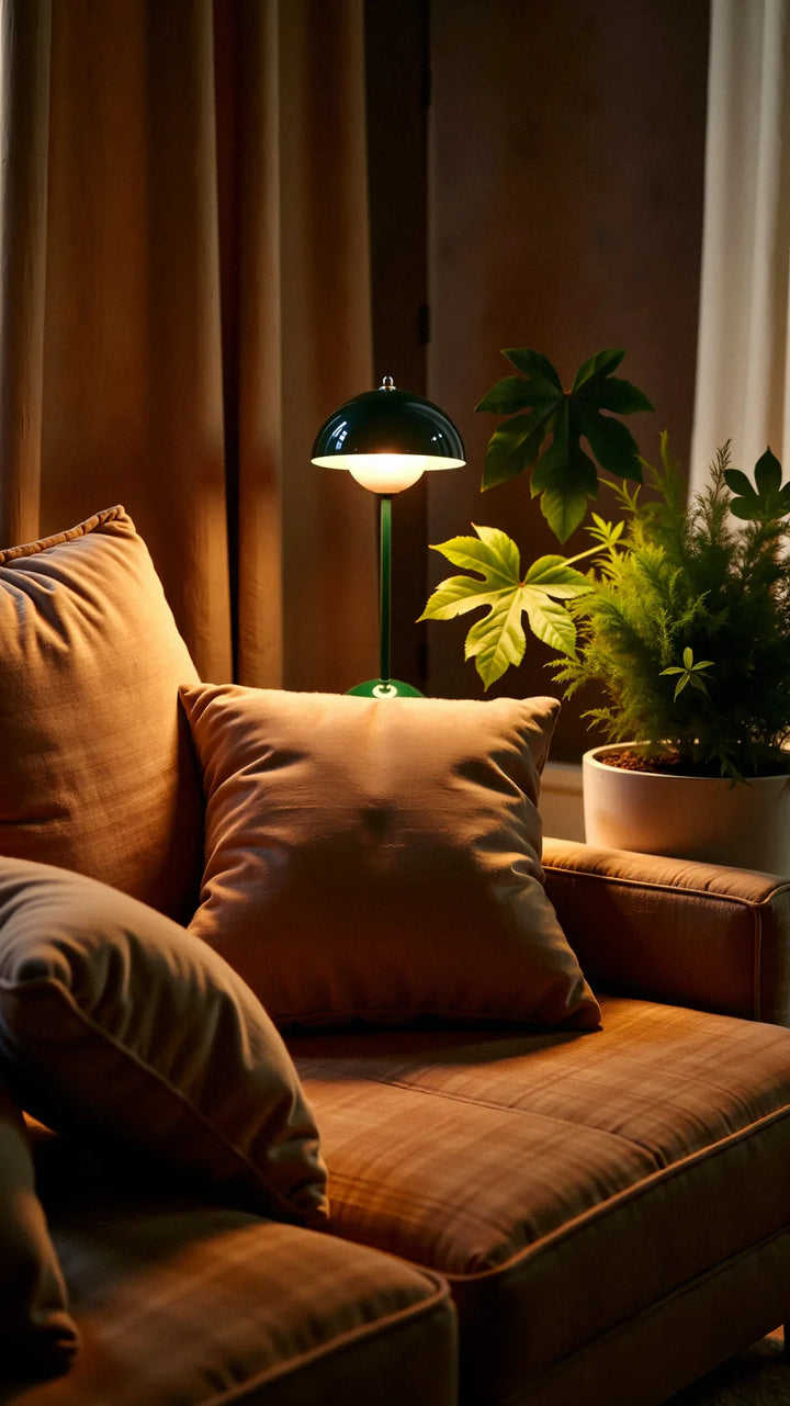 Kabellose Tischlampe mit minimalistischem Design