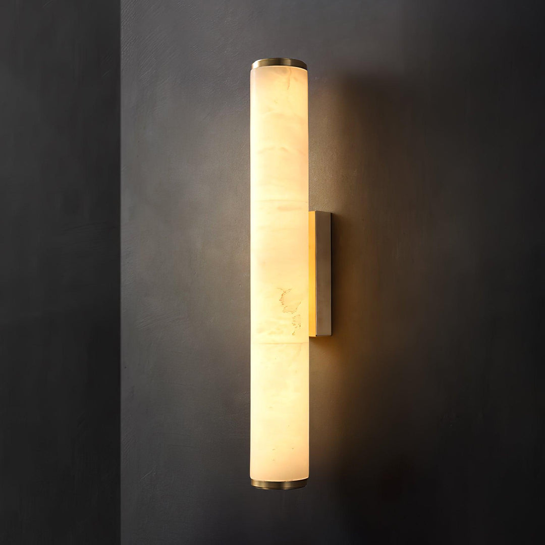 Moderne LED-Wandleuchte mit Alabasterschirm – elegante Wandlampe für Schlafzimmer und Wohnzimmer