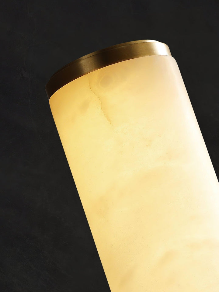 Moderne LED-Wandleuchte mit Alabasterschirm – elegante Wandlampe für Schlafzimmer und Wohnzimmer