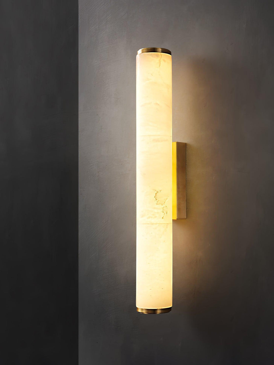 Moderne LED-Wandleuchte mit Alabasterschirm – elegante Wandlampe für Schlafzimmer und Wohnzimmer