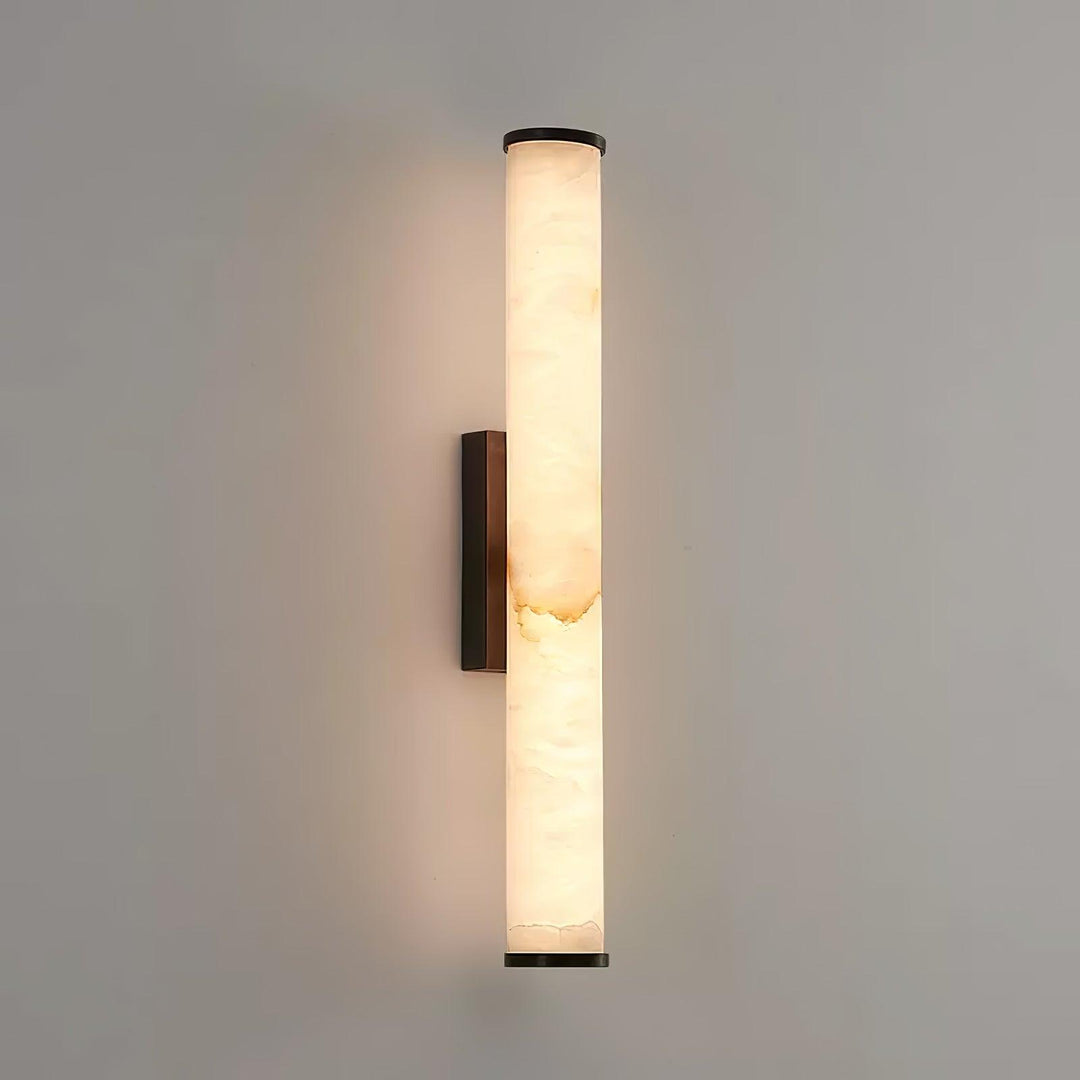 Moderne LED-Wandleuchte mit Alabasterschirm – elegante Wandlampe für Schlafzimmer und Wohnzimmer