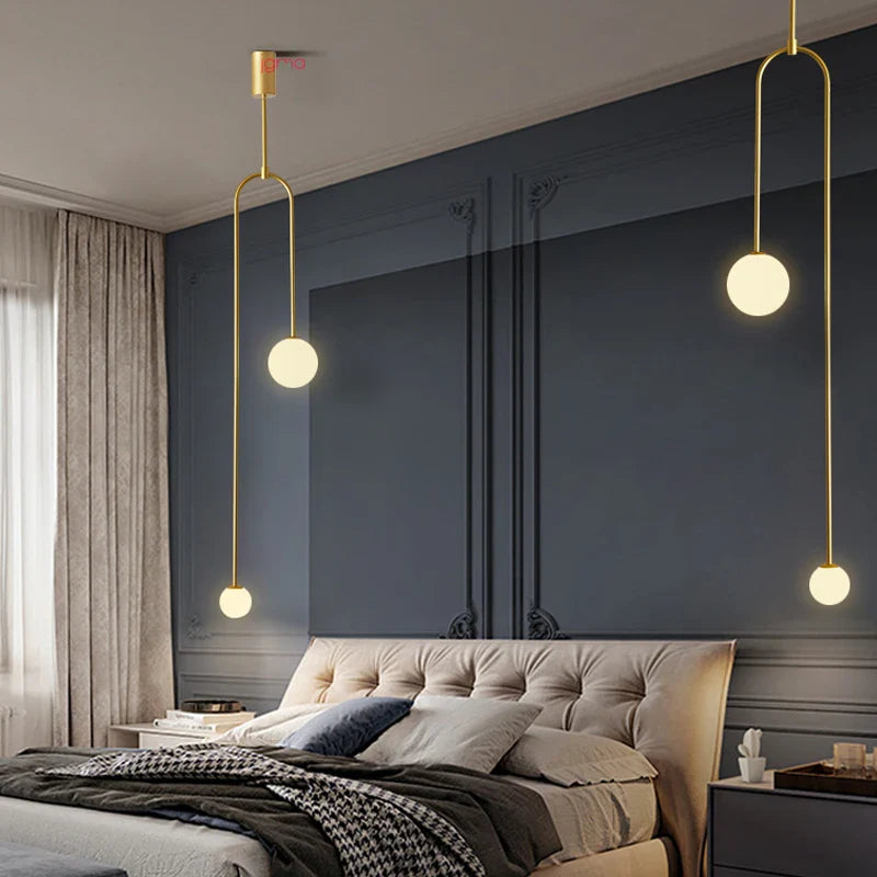 Moderne LED-Pendelleuchte mit kugelförmigen Schirmen – Minimalistisches Design