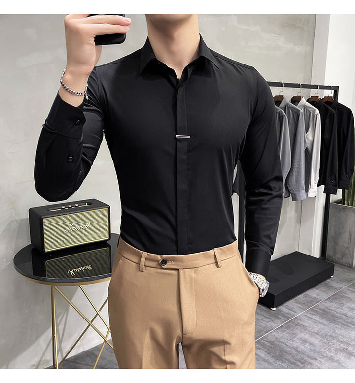 Elegantes Slim Fit Hemd für Herren mit bequemen Manschetten