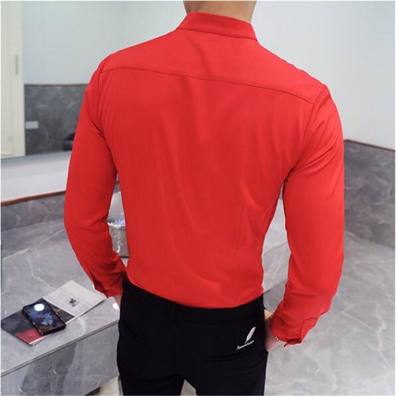 Slim Fit Langarmhemd für Herren mit elegantem Kragen