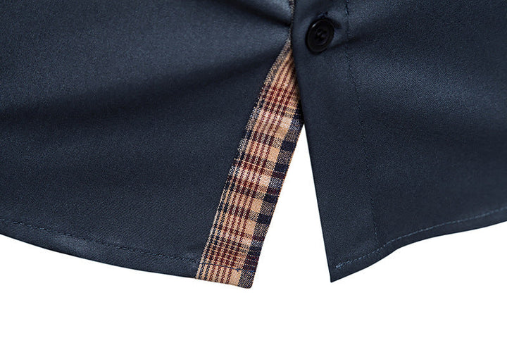 Elegantes Langarmhemd für Herren mit kontrastierenden Akzenten