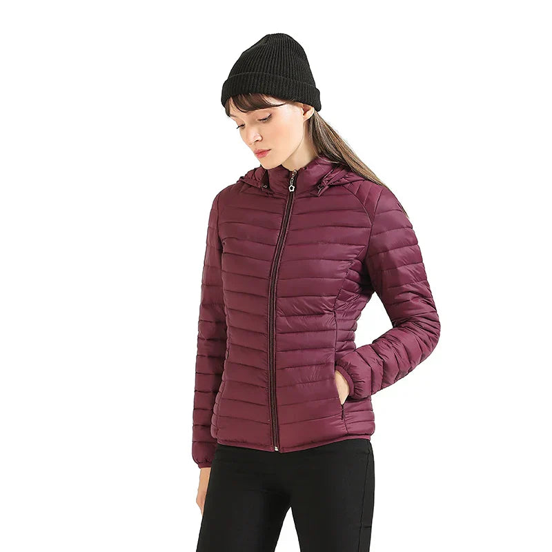 Damen-Leichte Steppjacke mit Reißverschluss