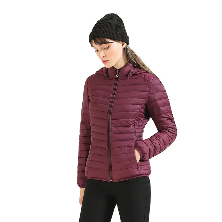 Damen-Leichte Steppjacke mit Reißverschluss