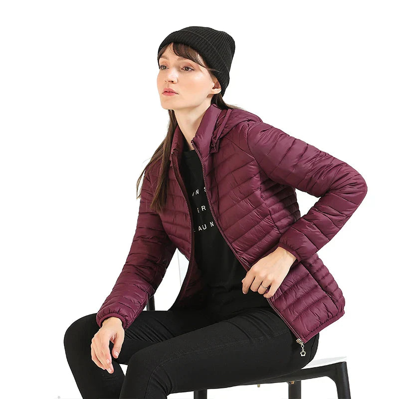 Damen-Leichte Steppjacke mit Reißverschluss
