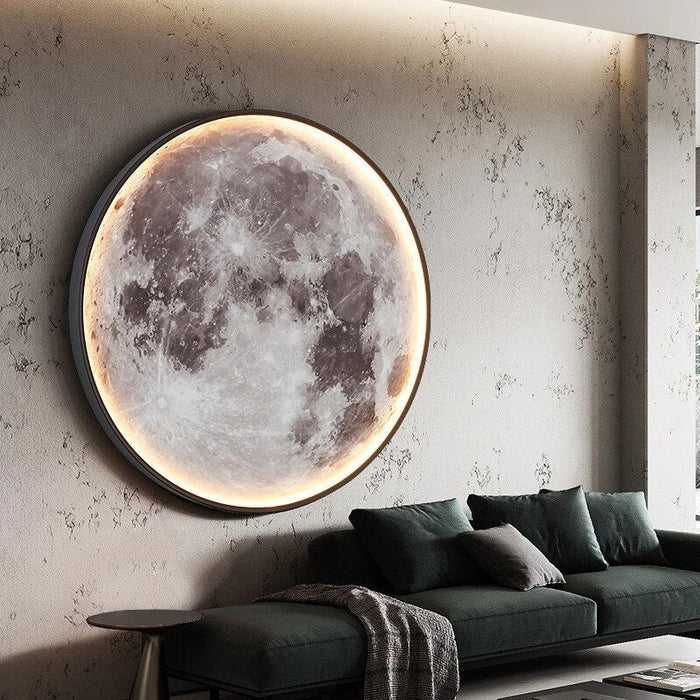 Dekorative LED-Wandleuchte in Mondform