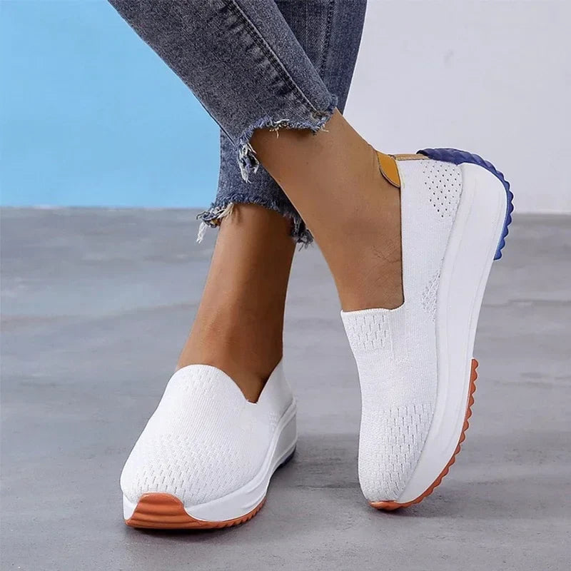 Damen Sport Slip-On Schuhe mit Mesh-Muster