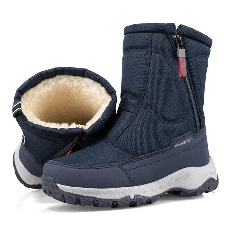 Herren-Winterstiefel – Gefütterte Schneestiefel mit Reißverschluss
