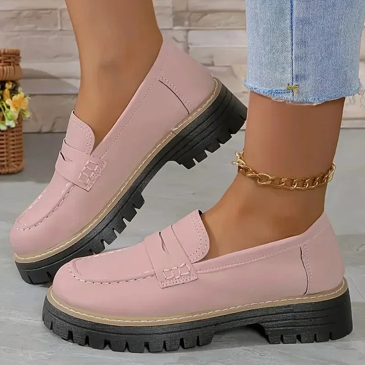 Damen-Loafer mit Profilsohle – bequeme Slipper für Alltag & Büro