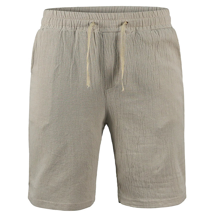 Leinenshorts für Männer mit elastischem Bund und Kordelzug