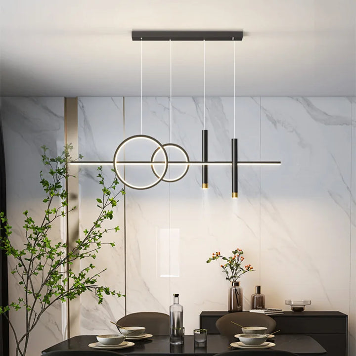 Moderne LED-Pendelleuchte mit geometrischem Design – Deckenleuchte für Wohn- und Esszimmer