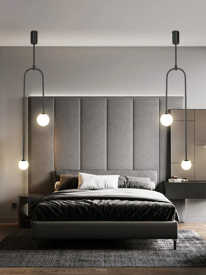 Moderne LED-Pendelleuchte mit kugelförmigen Schirmen – Minimalistisches Design