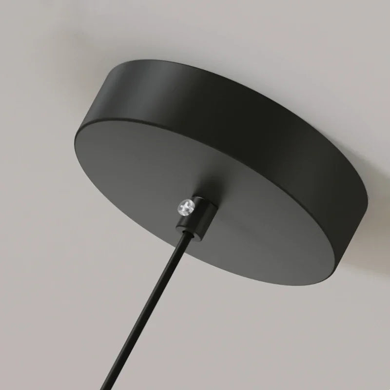 Moderne Glas-Pendelleuchte mit Holzakzent – Minimalistisches Design