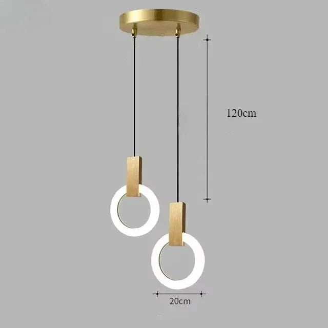 Moderne LED-Pendelleuchte mit Ringdesign