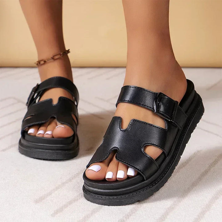 Damen Plateausandalen mit verstellbaren Riemen
