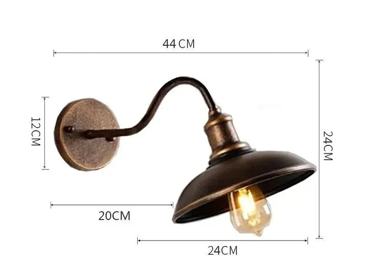 Industrielle Retro-Wandleuchte im Vintage-Stil