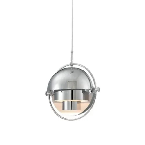 Designer-Pendelleuchte mit Metallschirm und Zierring