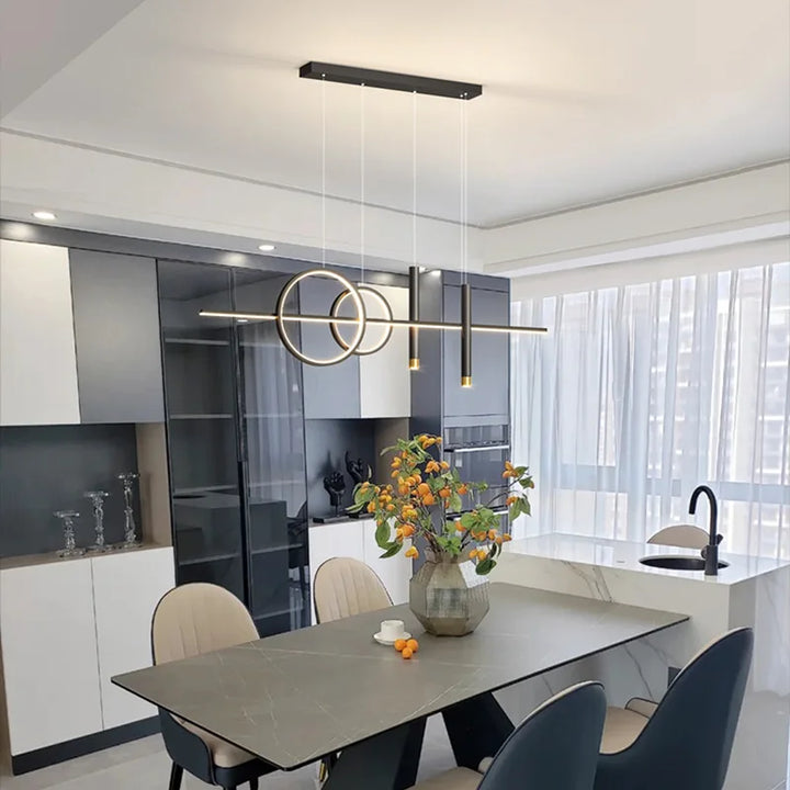 Moderne LED-Pendelleuchte mit geometrischem Design – Deckenleuchte für Wohn- und Esszimmer