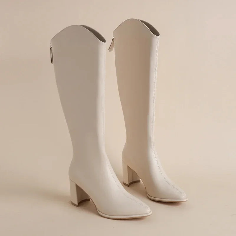 Damen-Elegante Stiefel mit Absatz