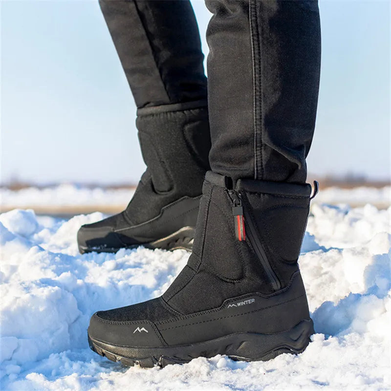 Herren-Winterstiefel – Gefütterte Schneestiefel mit Reißverschluss