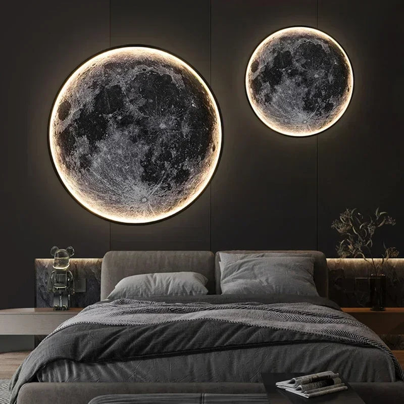 Dekorative LED-Wandleuchte in Mondform