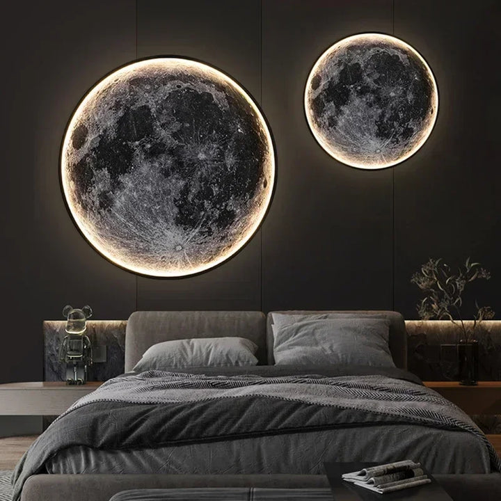 Dekorative LED-Wandleuchte in Mondform