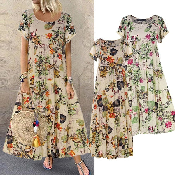 Maxikleid mit floralem Muster