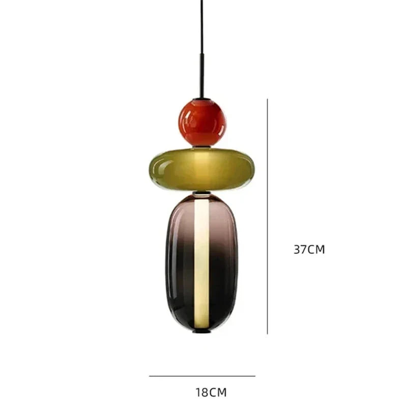 Pendelleuchte aus Kandiszucker-Glas