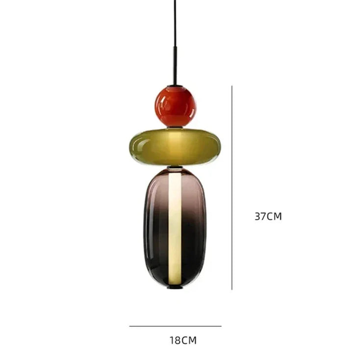 Pendelleuchte aus Kandiszucker-Glas