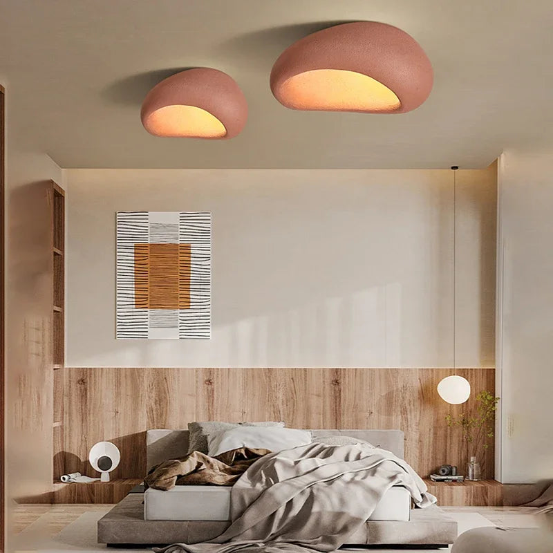 LED-Deckenleuchte im Wabi-Sabi-Stil – dekorative Deckenleuchte mit organischer Form
